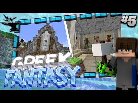 Râ-moon -  minecraft Greek Fantasy: building the HOUSE and TEMPLE!!!  FINALLY