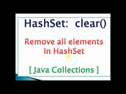Remove All Elements From Hashset Java Program Code