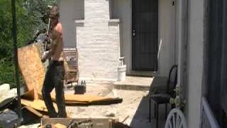 Pounding the organ with a hammer!