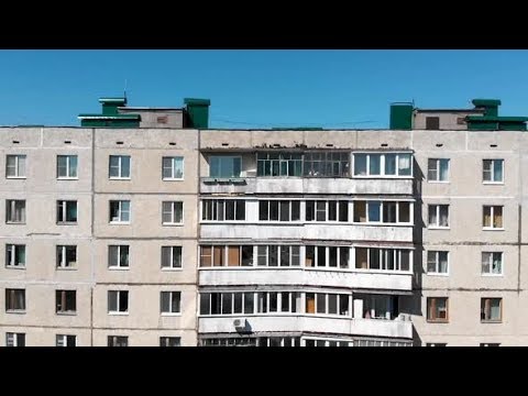 Aerial View of Khrushchyovka Soviet Union Building | Videohive Project Templates