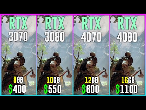RTX 3070 vs RTX 3080 vs RTX 4070 vs RTX 4080 - Test in 12 Games