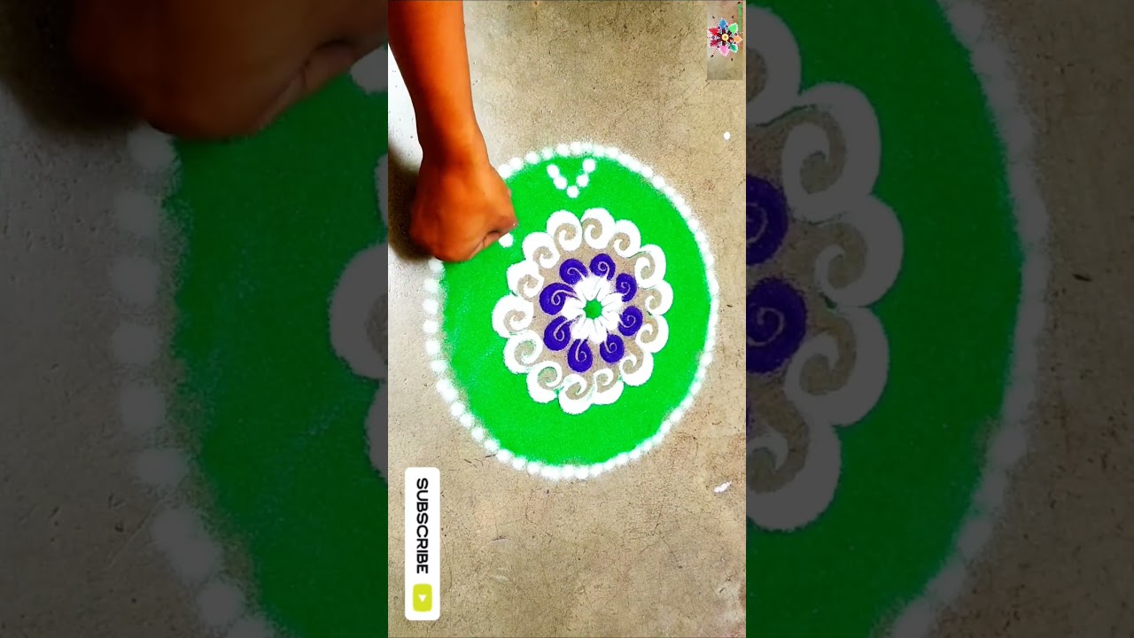 Stunning Floral Rangoli Design | Easy & Beautiful Rangoli
