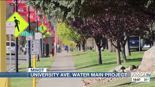 Upcoming University Avenue water main projects in Minot