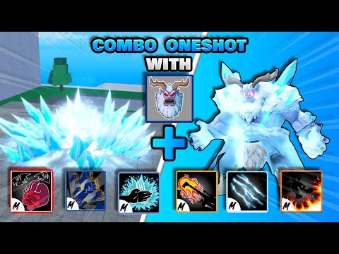 Yeti Combo Oneshot With All Melee | Blox Fruits Chrismas Update