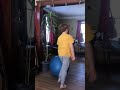 Rhodes Bouncing On Blue Bouncy Ball