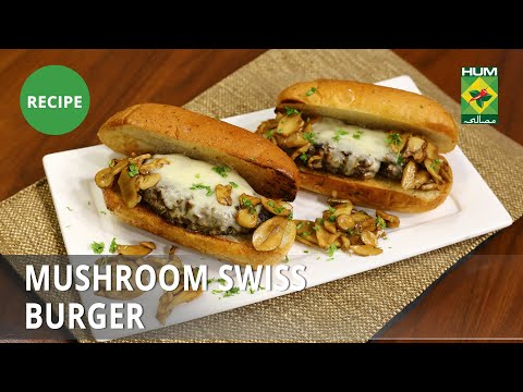 Mushroom Swiss Burger Recipe | Dawat | Abida Baloch | Fast Food | Masala TV