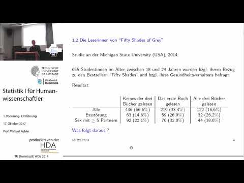 1. Vorlesung: Einführung in die Statistik