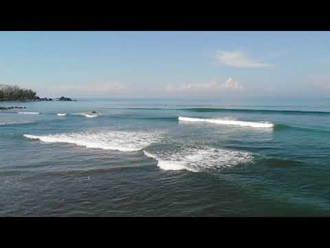 Drone footage - Costa Rica, Playa Pavones, surfing