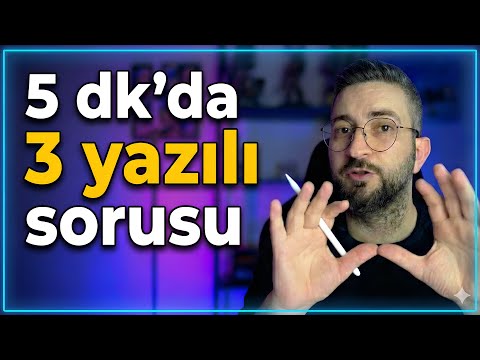 10. sınıf matematik | 1. dönem 2.yazılı | 5 dk'da 3 yazılı sorusu
