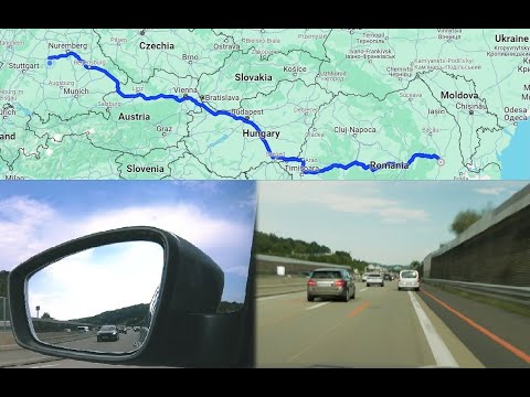 Driving Timelapse Germany - Romania / multiple angles