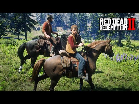 JOHN MARSTON ENSINANDO O FILHO JACK a CAVALGAR - Red Dead Redemption 2