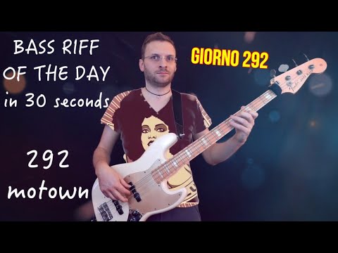Basso stile Motown fender jazz 76 Bass Riff of the day in 30s #D292