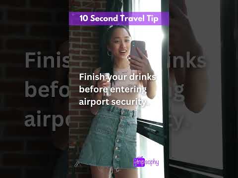 Finish your drinks before entering airport security.