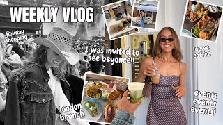 WEEKLY VLOG | seeing beyonce, Loewe coffee, London trips, holiday shopping & events 🤠🪩