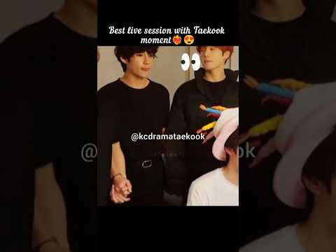 Taekook moment during live session❤️💜 #taehyung #jungkook #taekook #vkook #love #ytshort #viralshort