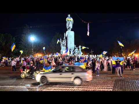 Independence Day in Kharkov Ukraine 24th August 2014, video by Michael Mordinson