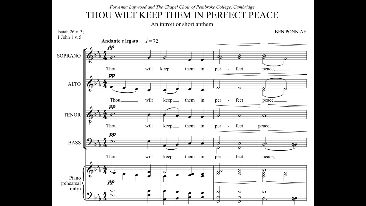 THOU WILT KEEP THEM IN PERFECT PEACE by BEN PONNIAH