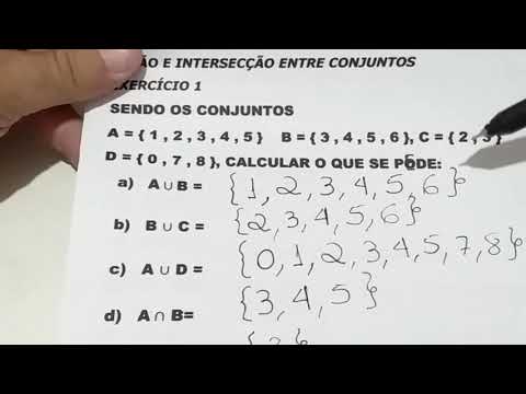 AULA 256 -  UNIÃO E INTERSECÇÃO ENTRE CONJUNTOS