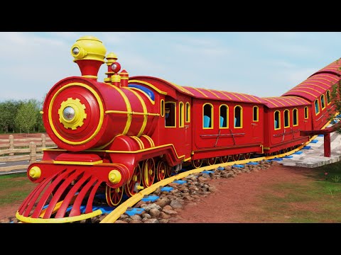 🛑 Let's HELP the TRAIN - The TRAIN Wheel Fell off - Choo choo train kids videos