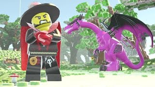 LEGO Worlds (PS4) - Dragon Wizard & Colored Dragons Unlocked + Gameplay