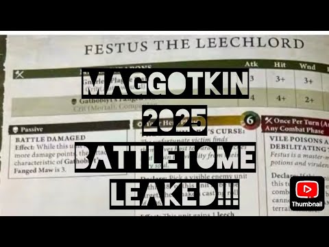MAGGOTKIN OF NURGLE BATTLETOME LEAKED!!!! FIRST LOOK REVIEW!!! AOS 4.0