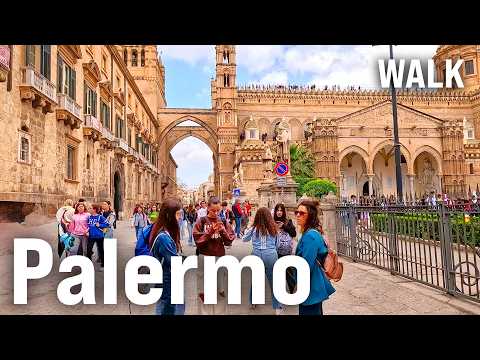 PALERMO, Sicily Walking Tour with Captions [4K/60fps]