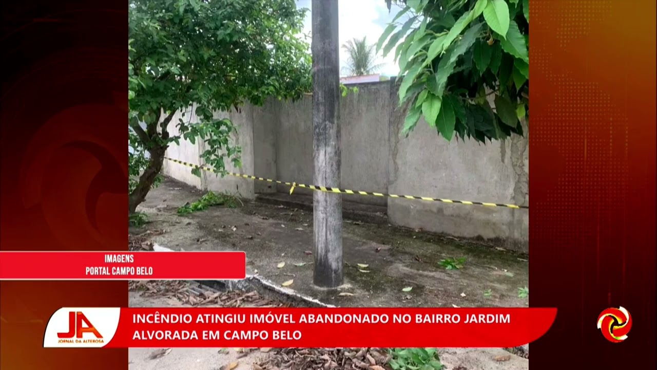Incêndio atingiu imóvel abandonado em Campo Belo