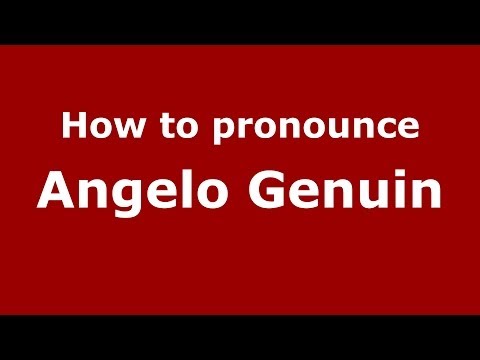 How to pronounce Angelo Genuin (Italian/Italy)  - PronounceNames.com