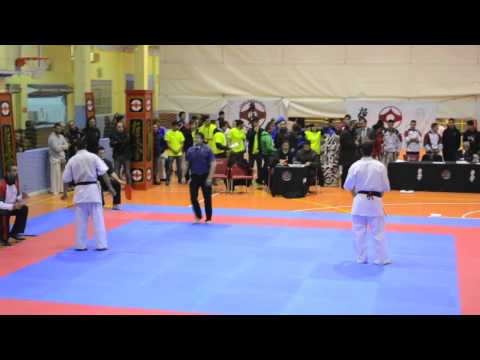 Olzhas Dauletkhan(KAZ) vs Arturo Pérez(ESP) XXXVI Campeonato Nac. de kyokushin (KWF) 2014 SPAIN