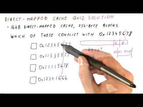 Direct Mapped Cache Quiz Solution- Georgia Tech - HPCA: Part 3