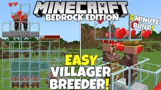 Minecraft Bedrock: WORKING Villager Breeder! Ultra Simple Tutorial! MCPE Xbox PC Switch