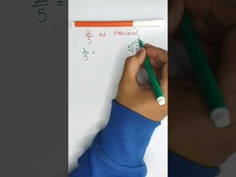 Convert 2/5 into Decimal |Conversion of Fractions into Decimals | 🤗