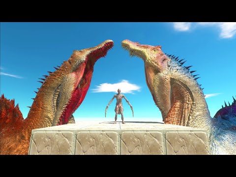 Giant Spino RED or BLUE Who Get The Foods - Animal Revolt Battle Simulator