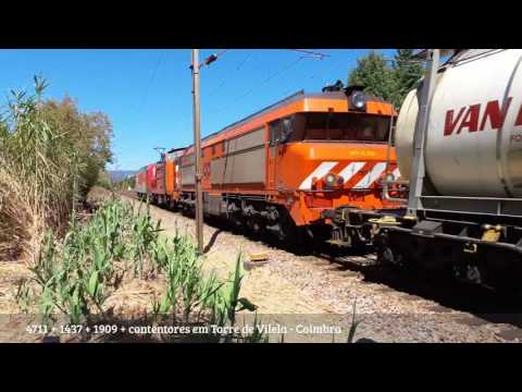Comboio de contentores com 4711 + 1437 + 1909