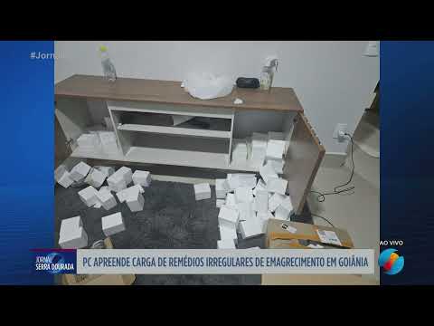 PC apreende carga de remédios irregulares de emagrecimento em Goiânia