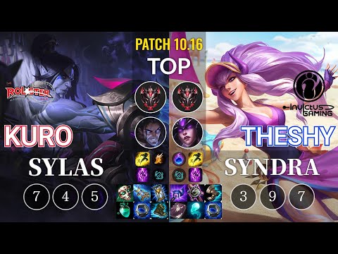 KT Kuro Sylas vs IG TheShy Syndra Top - KR Patch 10.16