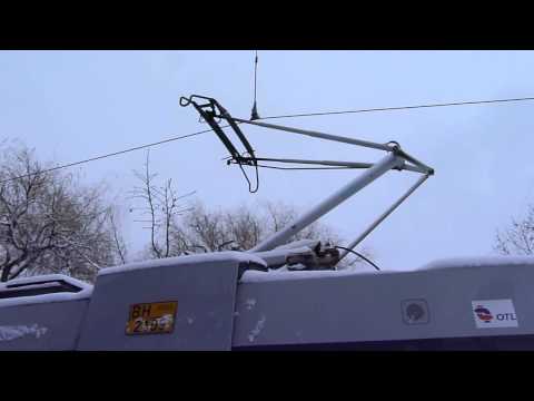 Siemens ULF Pantograph Action (Lowering and Raising) - Oradea (Winter Edition)