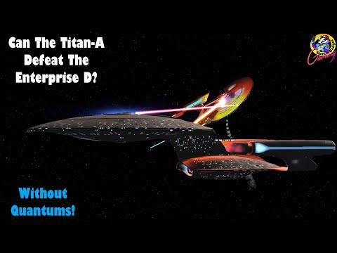 Titan-A CANON VS Enterprise D NO Quantums - Star Trek Ship Battles - Bridge Commander