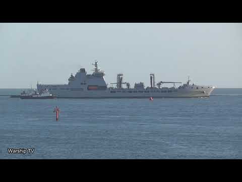 RFA TIDESPRING A136 IN PLYMOUTH SOUND - 25th February 2021