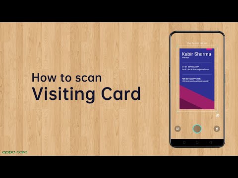 How To save visiting card details with "OPPO Scan Name Card"
