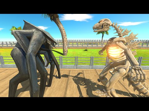 MUTO VS GODZILLA SKELETON OASIS DEATH RUN - Animal Revolt Battle Simulator