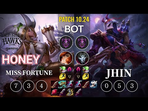 SHG Honey Miss Fortune vs Jhin Bot - KR Patch 10.24