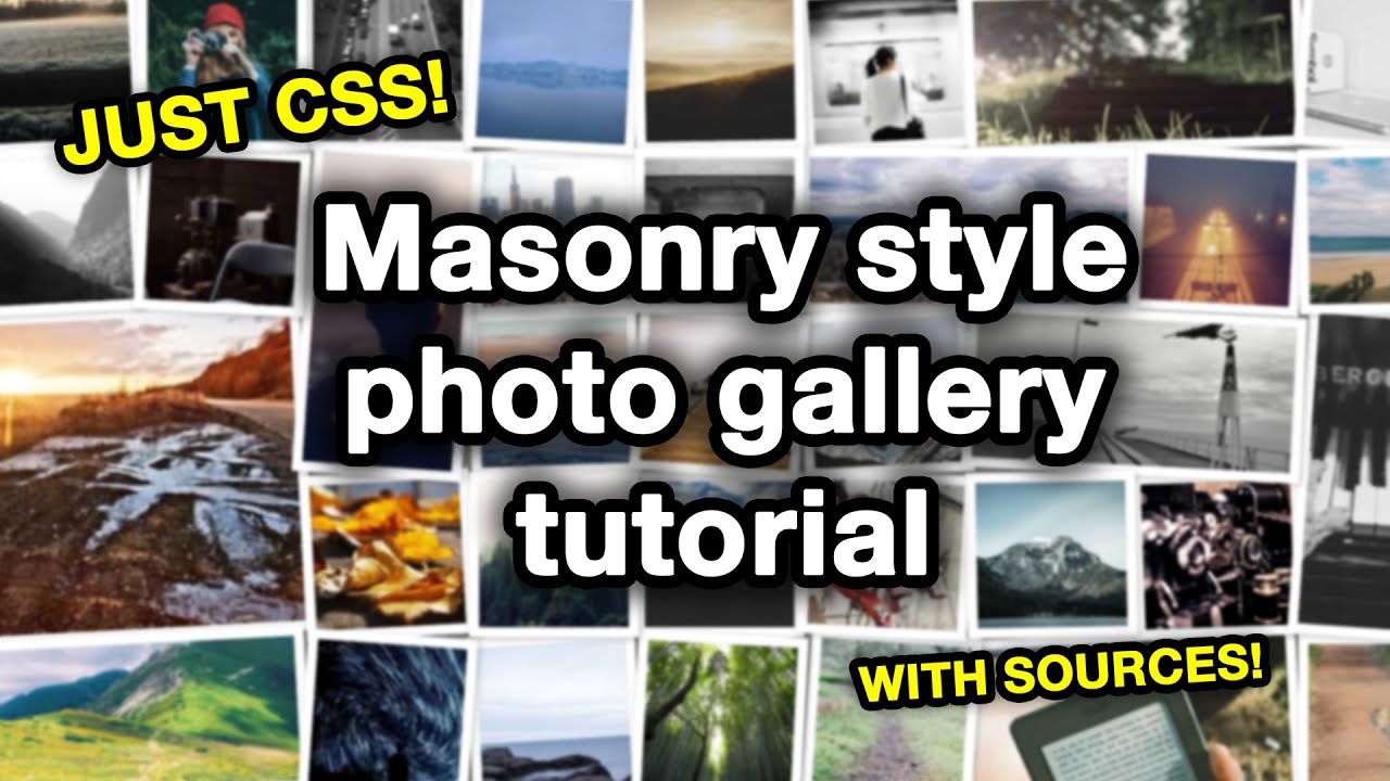 How to code a CSS only Masonry style photo gallery