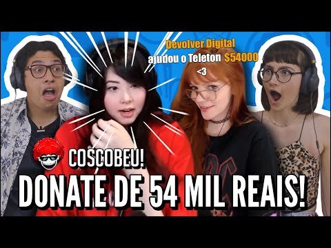 JOVENS REAGEM A O DONATE DE 54 MIL REAIS - LIVES ENGRAÇADAS - COSCOBEU