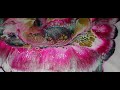 146 Shades Of Pink Spiral Flower Dip Acrylic Pouring Technique