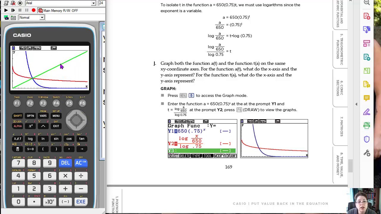 CG50: Graphing Functions, Inverses, and Identity Function( Mini-Math Lesson)