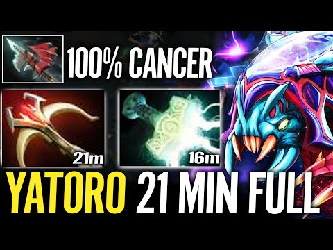 WTF Cancer 21 min Hard Carry Weaver Daedalus + Mjollnir Geminate Attack Delete All by Yatoro DotA 2
