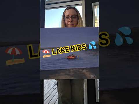 Lake Kids and Summer Vibes | Acrylic on Canvas | #summer #vibes #art