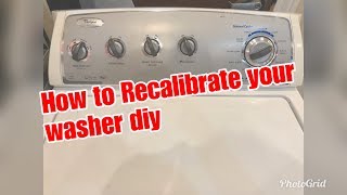 How To Recalibrate A Whirlpool Washer