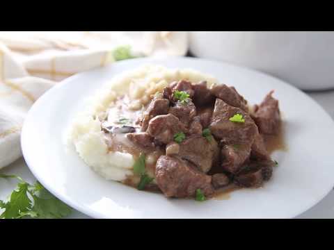 Crockpot Beef with Mushroom Gravy